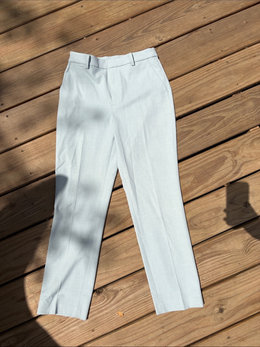 UNIQLO Light Blue/Grey Tailored Dress Pants